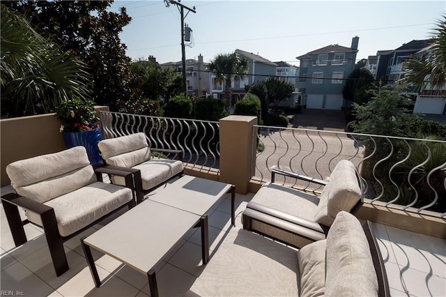 exterior space featuring outdoor lounge area