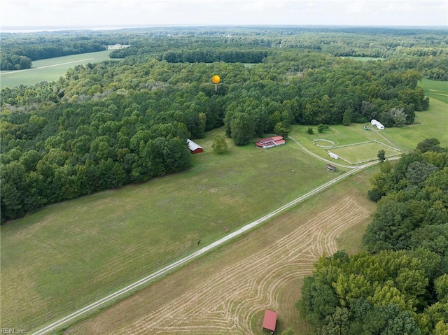 drone / aerial view featuring a rural view