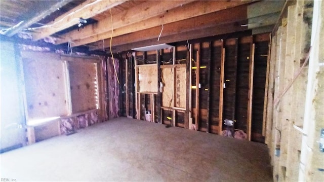 view of basement