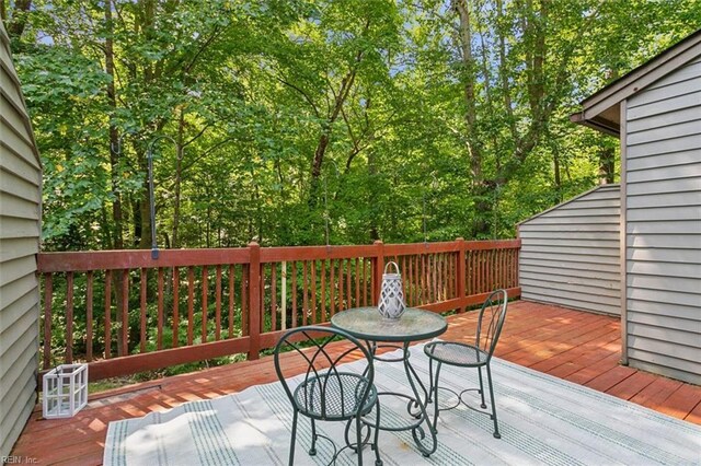 view of wooden deck