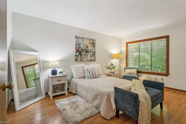 bedroom featuring wood-type flooring