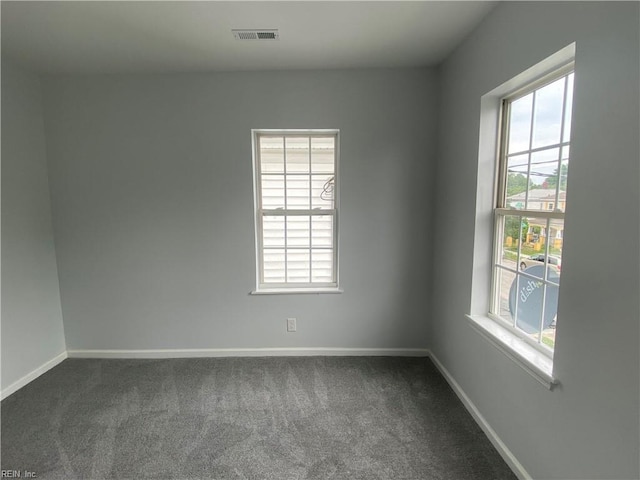 carpeted empty room with plenty of natural light