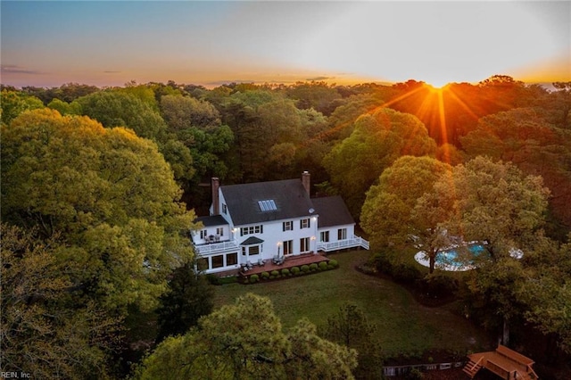 8429 Denwood Rd, Franktown, VA 23354 - view from above of property featuring a forest