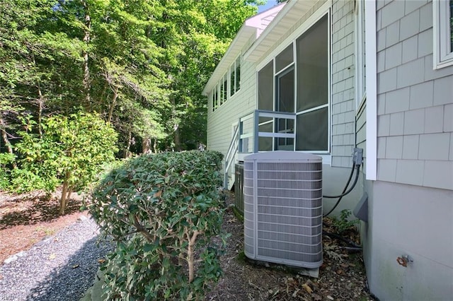 view of property exterior featuring cooling unit