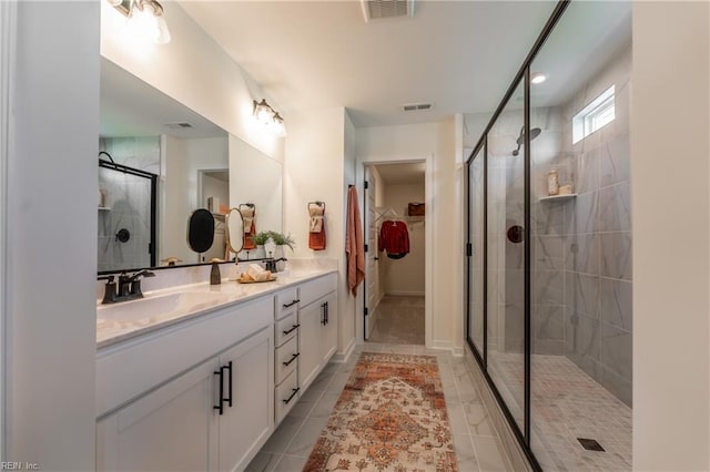 2226 Patrick Dr, Suffolk, VA 23435 - full bathroom featuring a shower stall, a sink, and visible vents