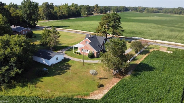 bird's eye view with a rural view