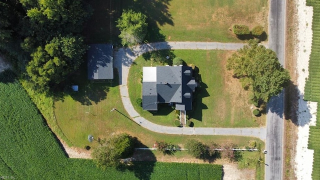 bird's eye view featuring a rural view