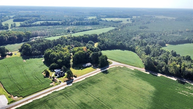 aerial view with a rural view