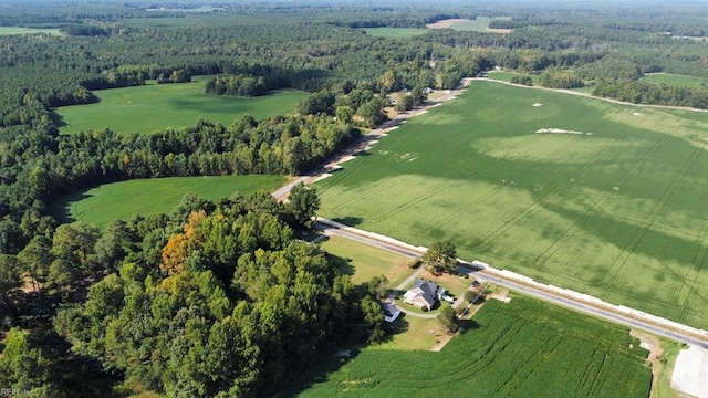 drone / aerial view featuring a rural view