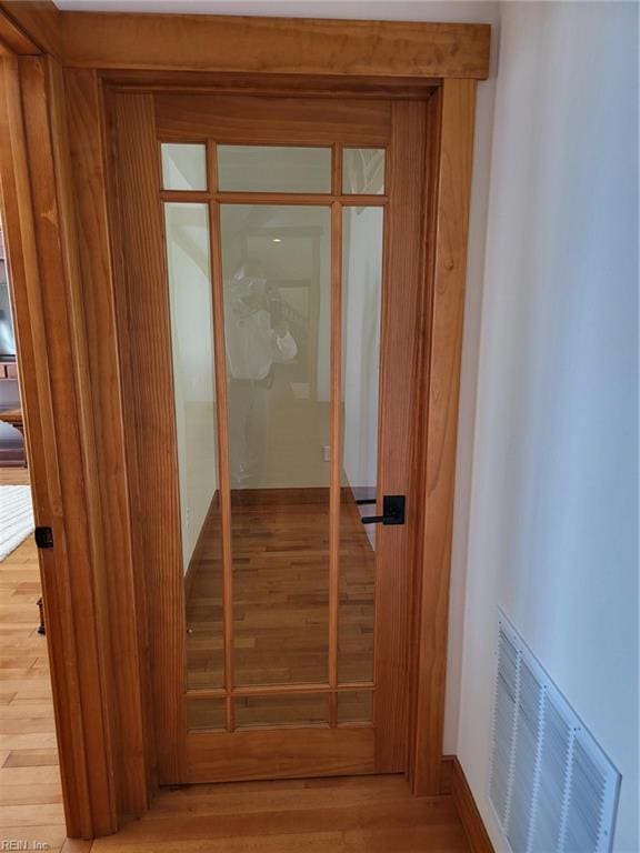 interior space featuring hardwood / wood-style flooring