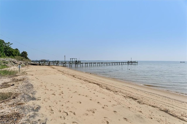 water view featuring a beach view