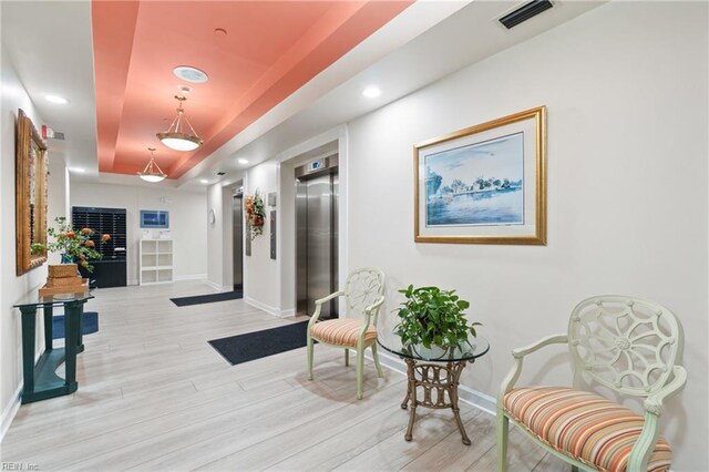 recreation room with light hardwood / wood-style flooring, floor to ceiling windows, pool table, and a drop ceiling