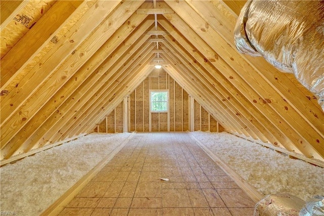 view of attic