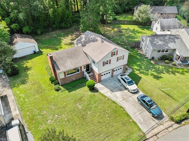 birds eye view of property