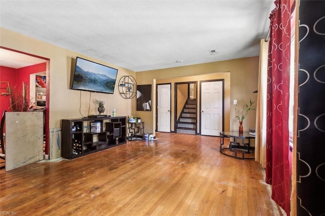 foyer with hardwood / wood-style floors