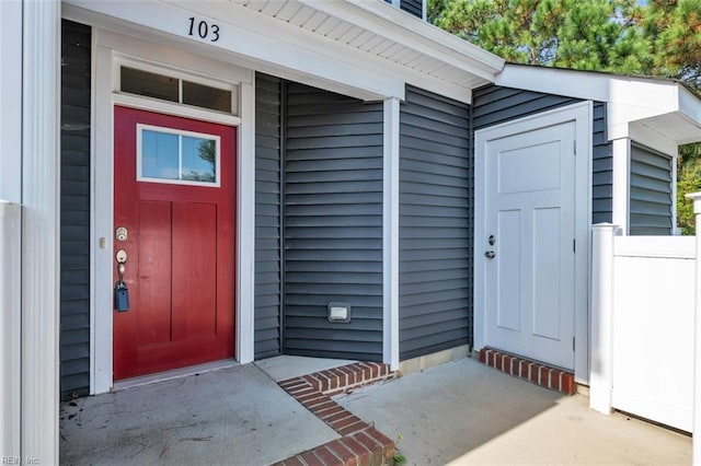 view of doorway to property