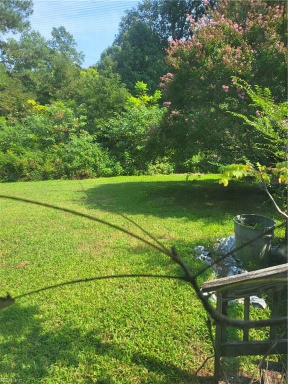 view of home's community with a lawn