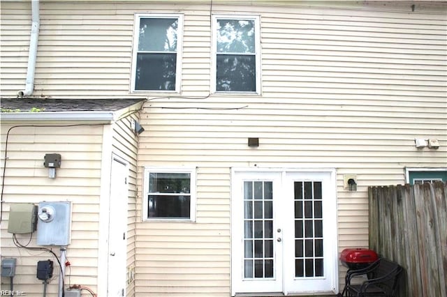 exterior space with french doors