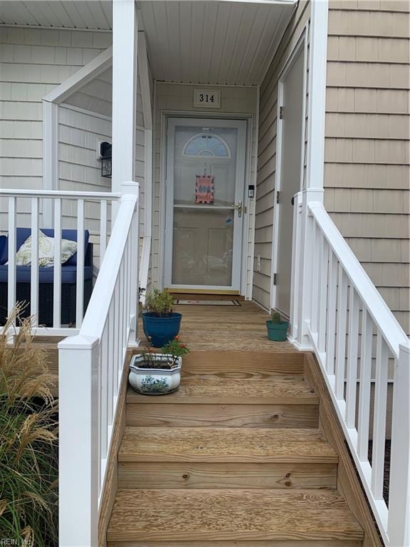 view of doorway to property