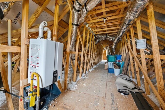 15338 Everets Rd, Windsor, VA 23487 - attic featuring water heater