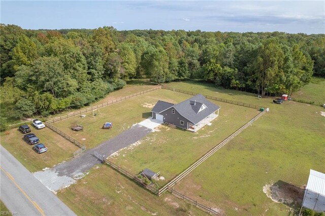 15338 Everets Rd, Windsor, VA 23487 - aerial view of property's location with a heavily wooded area and rural landscape