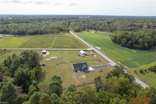 15338 Everets Rd, Windsor, VA 23487 - aerial view of property's location with rural landscape and a forest