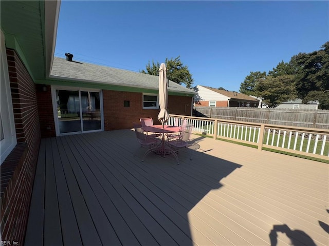 view of wooden deck