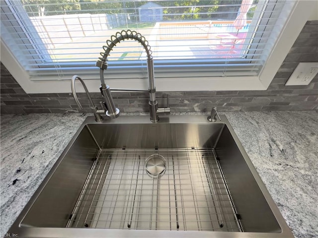 interior details with sink