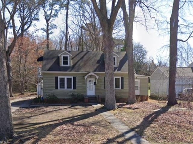 view of cape cod home