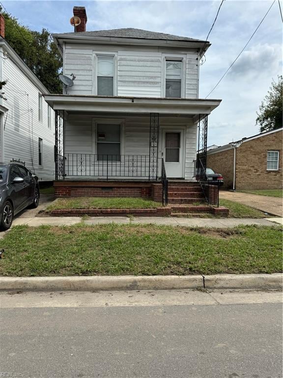 view of front facade with covered porch