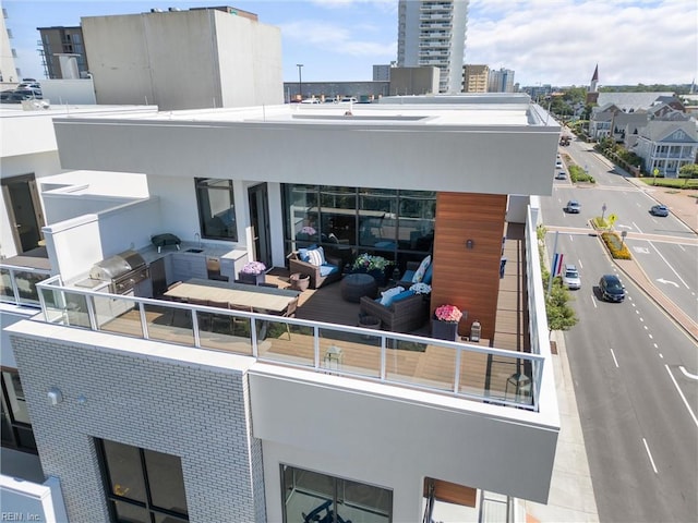 exterior space with a balcony