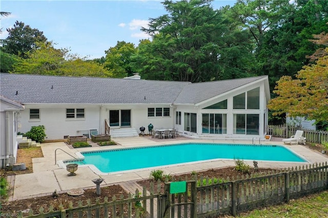 view of pool featuring a patio area