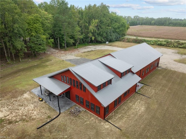 aerial view with a rural view