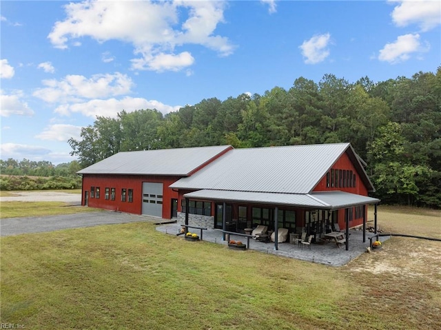 exterior space with a front lawn