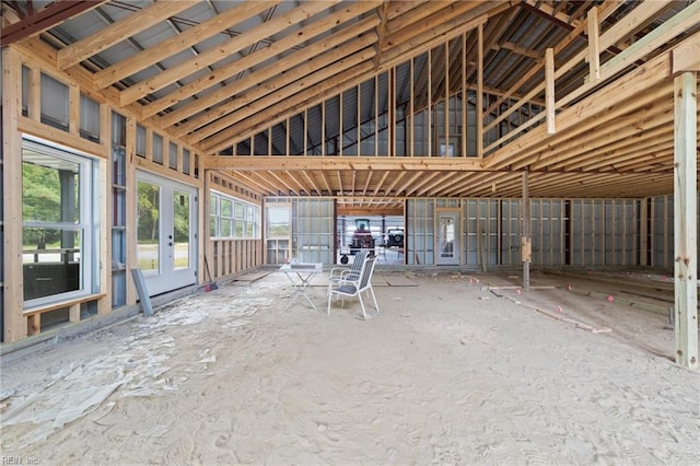 misc room featuring high vaulted ceiling