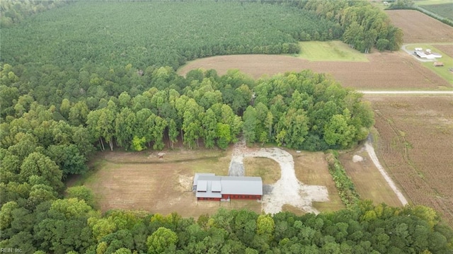 bird's eye view with a rural view