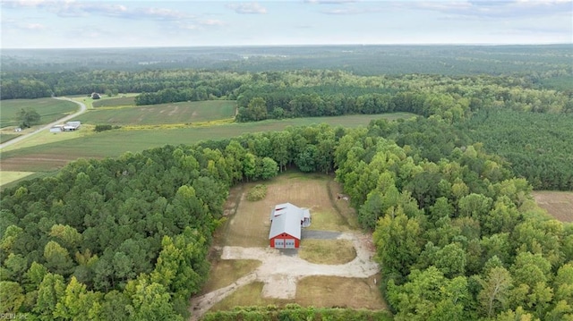 aerial view with a rural view