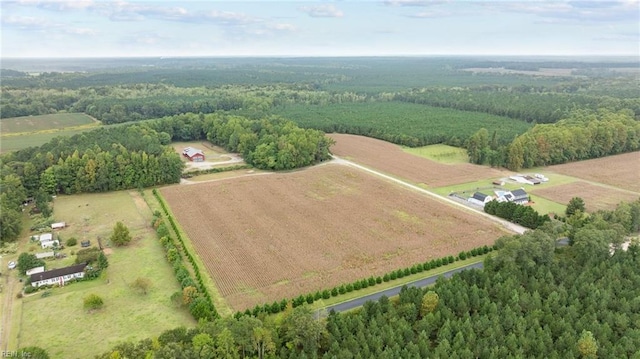 aerial view featuring a rural view