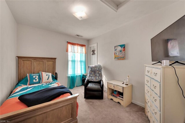 view of carpeted bedroom