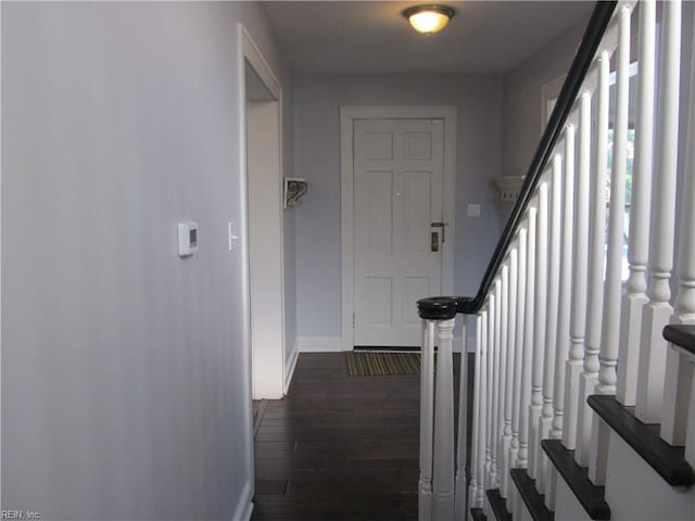 interior space with hardwood / wood-style floors