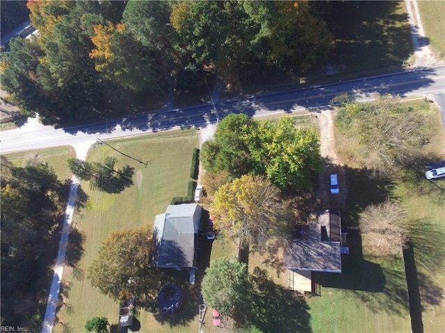 aerial view with a rural view