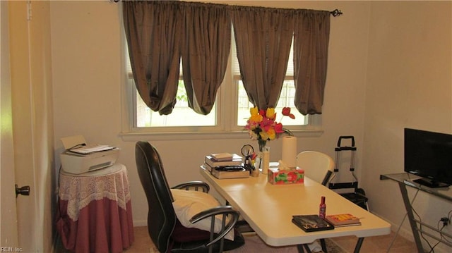 office featuring light tile patterned flooring