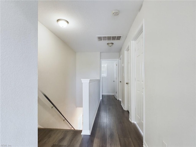 hall featuring dark hardwood / wood-style floors