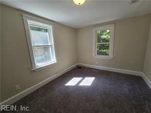 view of carpeted empty room