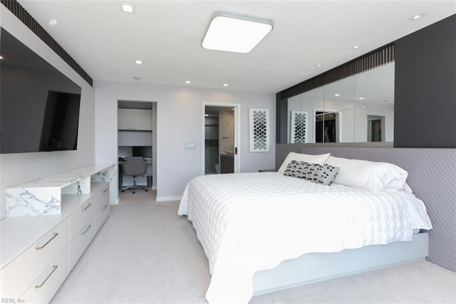 40 Rader St Unit 507, Norfolk, VA 23510 - bedroom with light colored carpet, baseboards, recessed lighting, and a closet