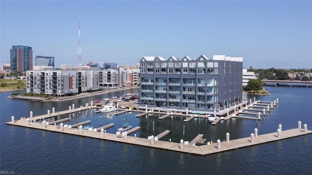 40 Rader St Unit 507, Norfolk, VA 23510 - dock area featuring a water view