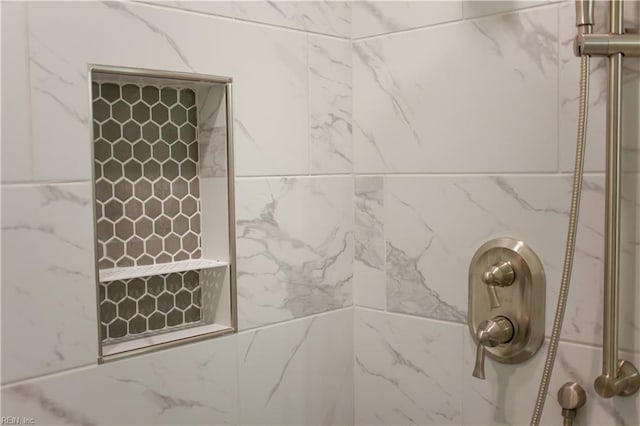 room details with tiled shower