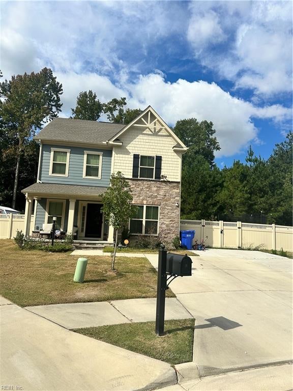 craftsman-style house with a porch