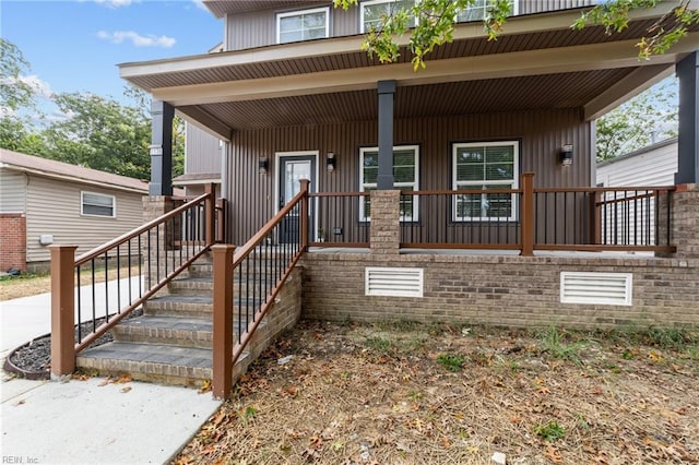 view of front facade featuring covered porch