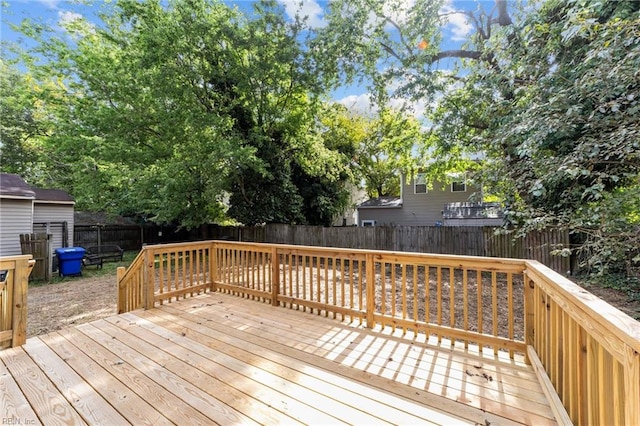 view of wooden deck